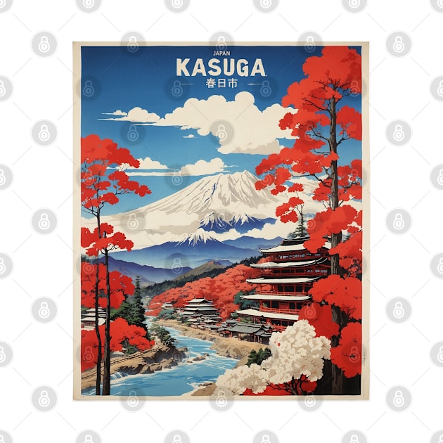 Kasuga Japan Vintage Poster Tourism by TravelersGems