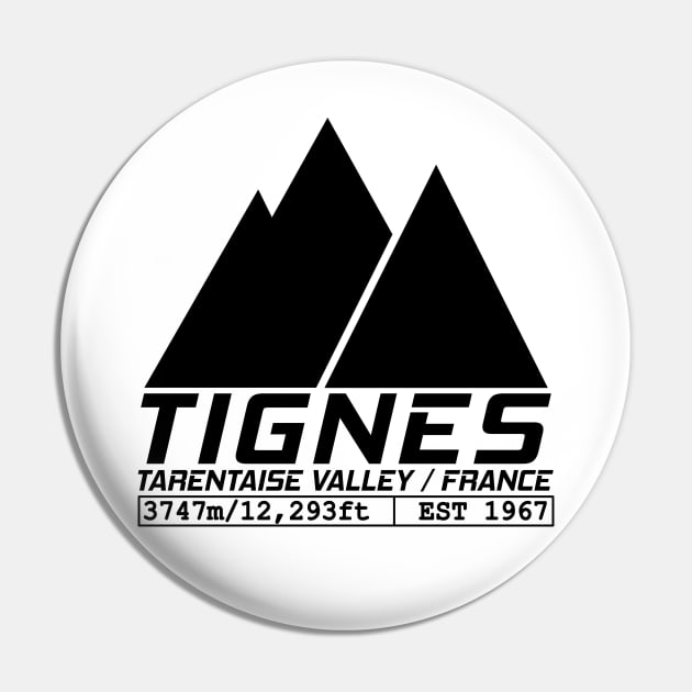 Tignes France Ski Resort Tarentaise Valley Skiing Pin by ChrisWilson