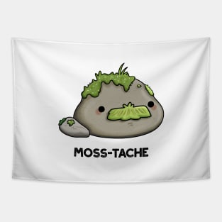 Moss-tache Funny Moustache Pun Tapestry