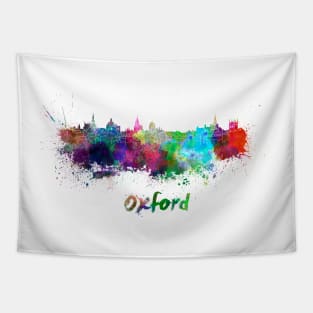 Oxford skyline in watercolor Tapestry