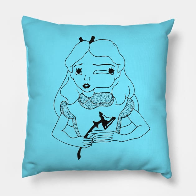 ALICE IN WONDERLAND Pillow by GOTIKEGZOTIK