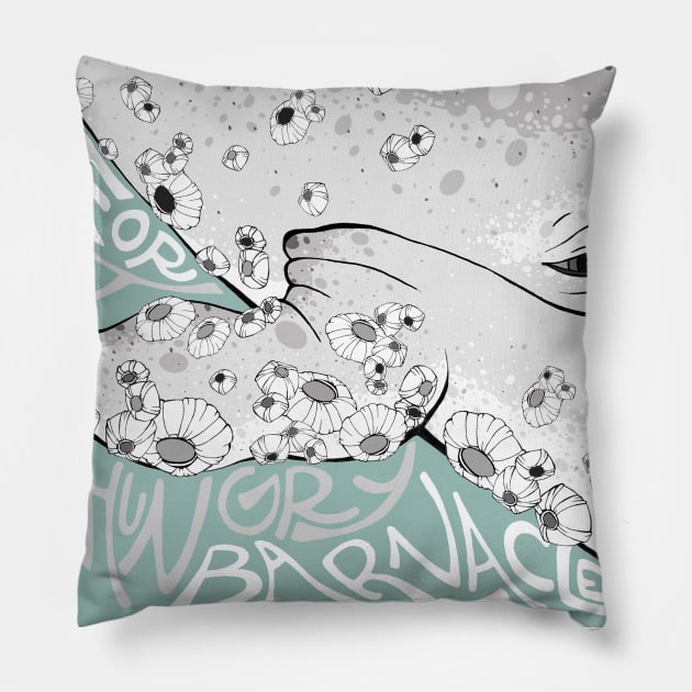 For a Hungry Barnacle Pillow by TaylorRoseMakesArt