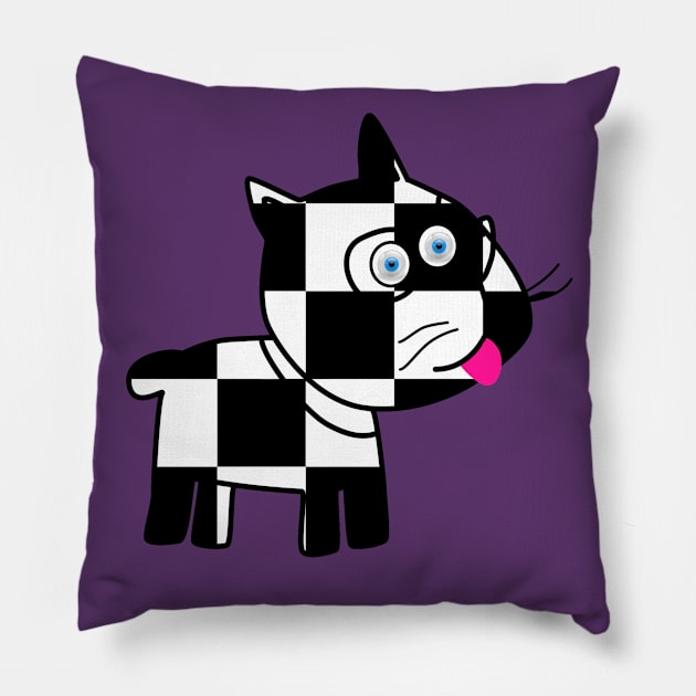 Checkered Doggie Pillow by cameradog