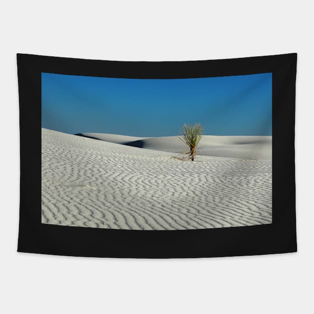 Lonely Yucca at White Sand Dunes Tapestry by algill