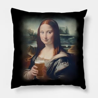 Mona Lisa Cheers Pillow