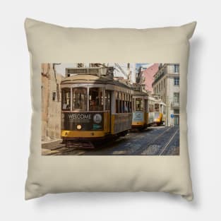 Historic Lisbon trams Pillow