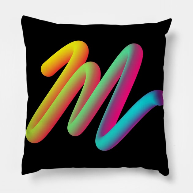 Curly M Pillow by MplusC