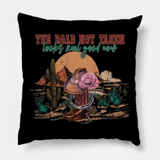 Retro The Road Not Taken Funny Gift Men Pillow