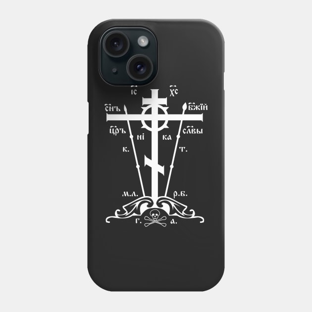 Eastern Orthodox Great Schema Golgotha Cross Phone Case by thecamphillips