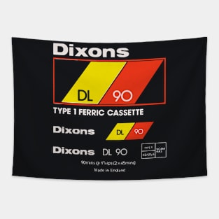 Dixons C90 Retro Cassette Tape Design Tapestry