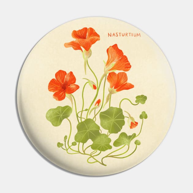 Nasturtium Pin by Salty Siren Studios