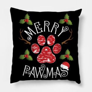 Merry Pawmas Christmas Pillow