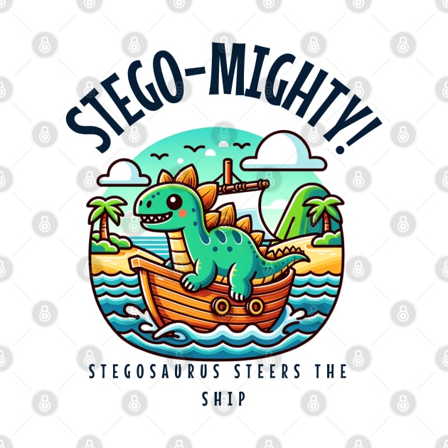 Stego-mighty: Stegosaurus Steers the Ship by OurCelo