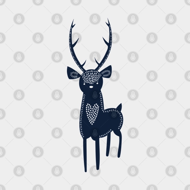 Tribal Woodland Deer by krimons