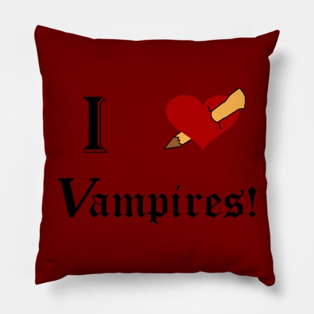 I Stake Vampires Pillow by DavinciSMURF