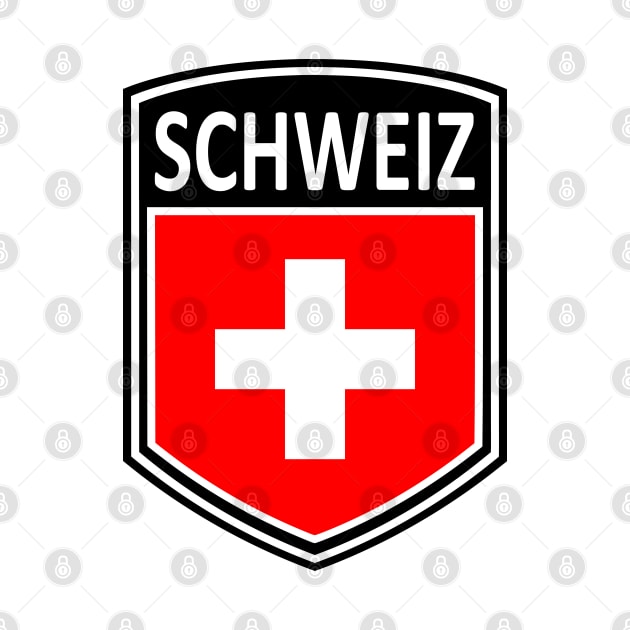 Flag Shield - Schweiz by Taylor'd Designs