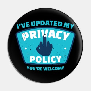 Antisocial Privacy Policy Updated Pin