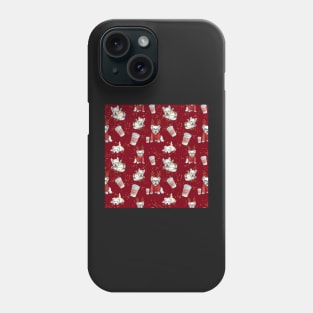 Christmas westies red pattern Phone Case