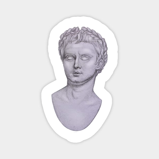 Julius Caesar Greek Roman statue pencil Magnet by maoudraw