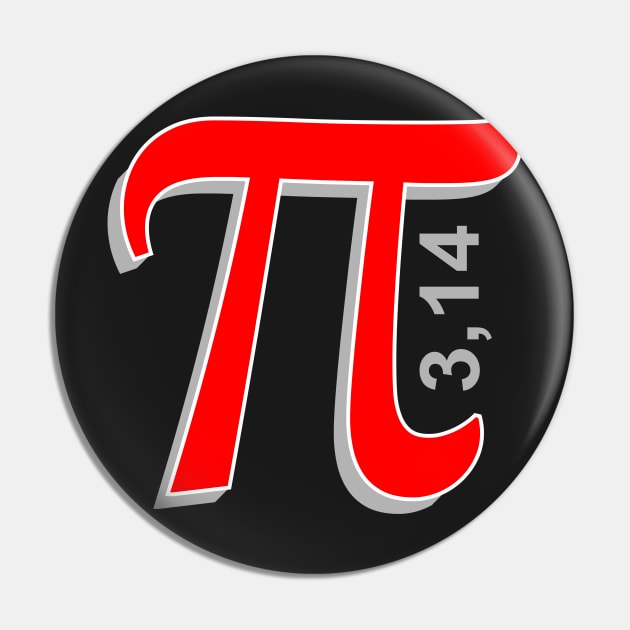 Pi Symbol Pin by Mas Design