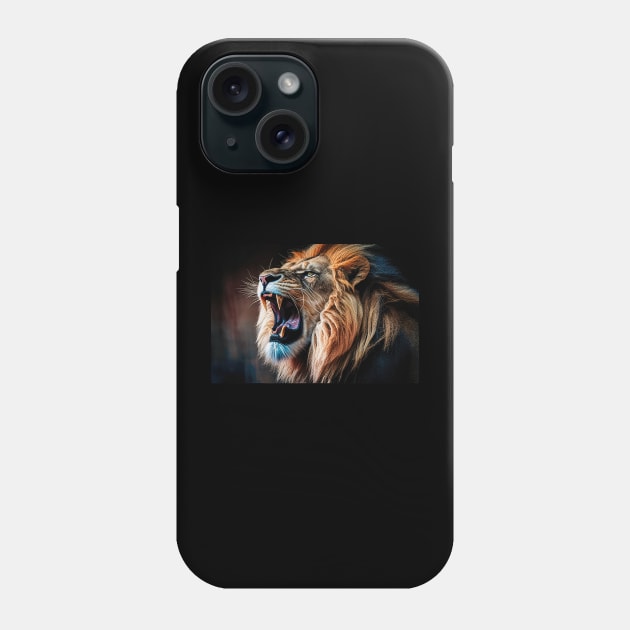 Roaring Lion Phone Case by Tarrby