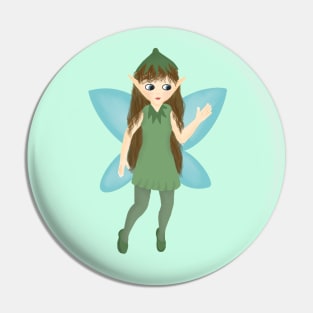 Fairy in Green Pin