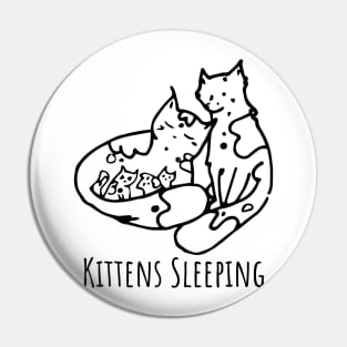 Kittens sleeping love family cats Pin