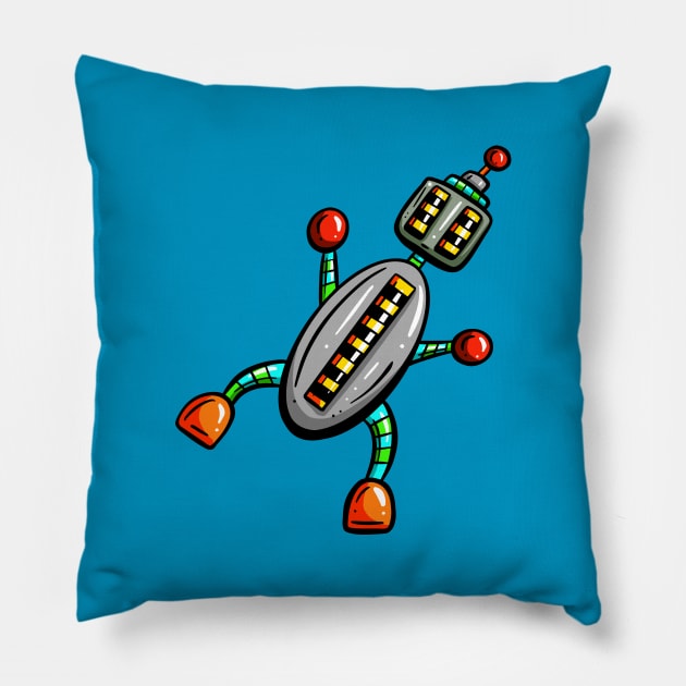 Balancing Cartoon Robot Pillow by Squeeb Creative