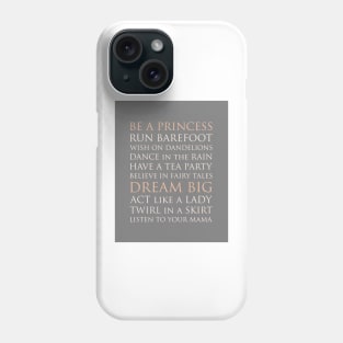 BE A PRINCESS, neutral beige palette Phone Case