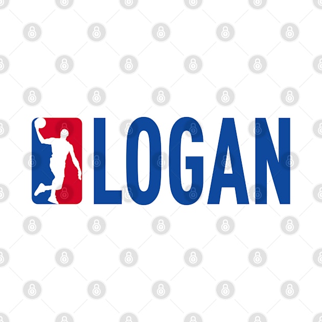 Logan NBA Basketball Custom Player Your Name T-Shirt by Baseball Your Name