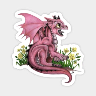 Adorable Pink Baby Dragon Magnet