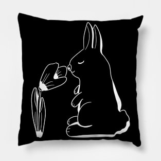 Bunny with flower Pillow