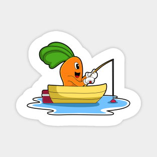 Carrot in Boat at Fishing with Fishing rod Magnet