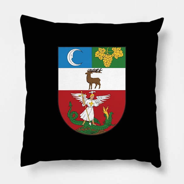 Vienna Rudolfsheim District Coat of Arms Wien Rudolfsheim Fünfhaus Wappen Pillow by COLOURZONE