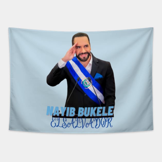 NAYIB BUKELE, PRESIDENTE DE EL SALVADOR Tapestry by Talcomunca