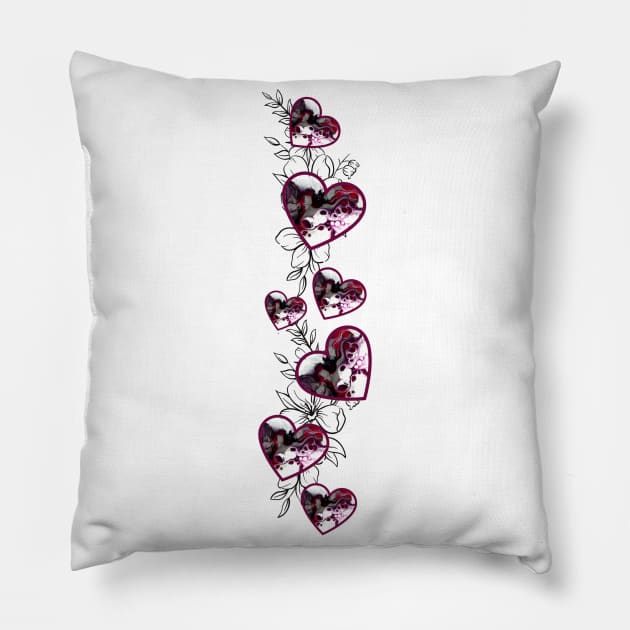 Heart and Flower String Pillow by Designs_by_KC