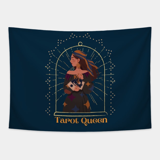 Tarot queen for Tarot Card Readers and Fortune Teller Tapestry by Witchy Ways