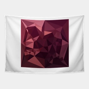 Dark Raspberry Red Abstract Low Polygon Background Tapestry