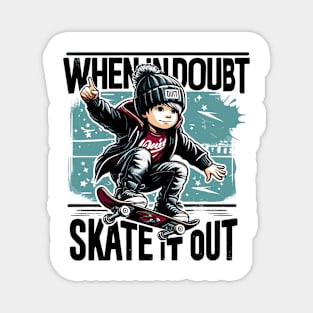 When In Doubt Skate It Out Magnet