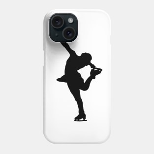 Figure Skating Hair Cutter Spin Outline Phone Case