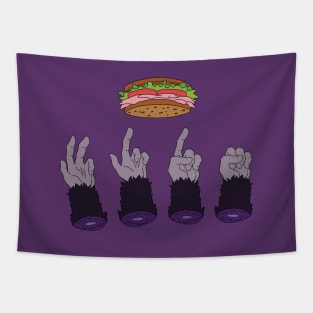 Ask the monkey's hand for a sandwich Tapestry