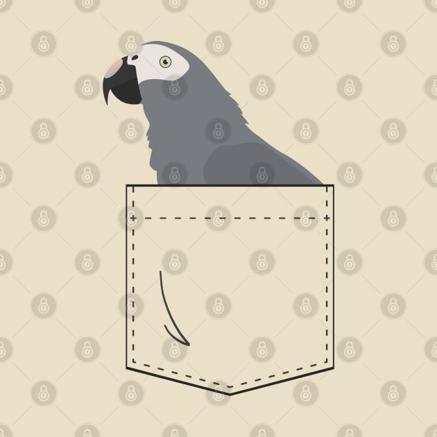 Timneh African Grey Parrot In Your Front Pocket by Einstein Parrot