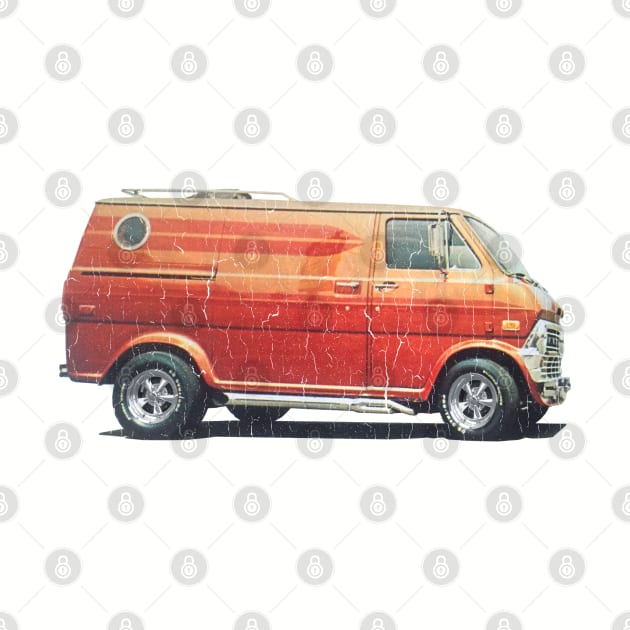 1970s Custom Van (vintage distressed look) by robotface