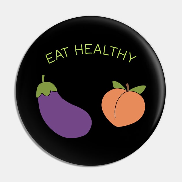 Eggplant and Peach Pin by valentinahramov