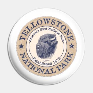 Yellowstone National Park Tough Old Bison Pin