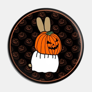 Halloween Horror Bunny Rabbit Dark Round Pin