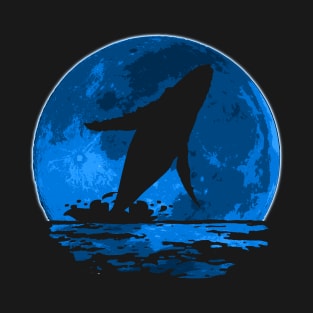 Blue Whale Moon T-Shirt