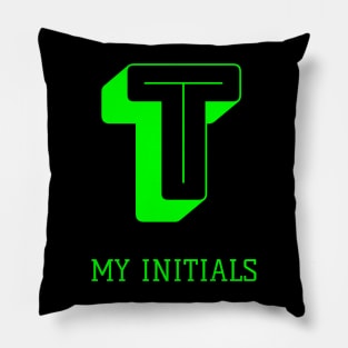 Letter T Initials Unique Name T-Shirt Pillow