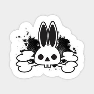 Bunny, skull, bones, horror, pirate, Halloween, rabbit, skulls Magnet