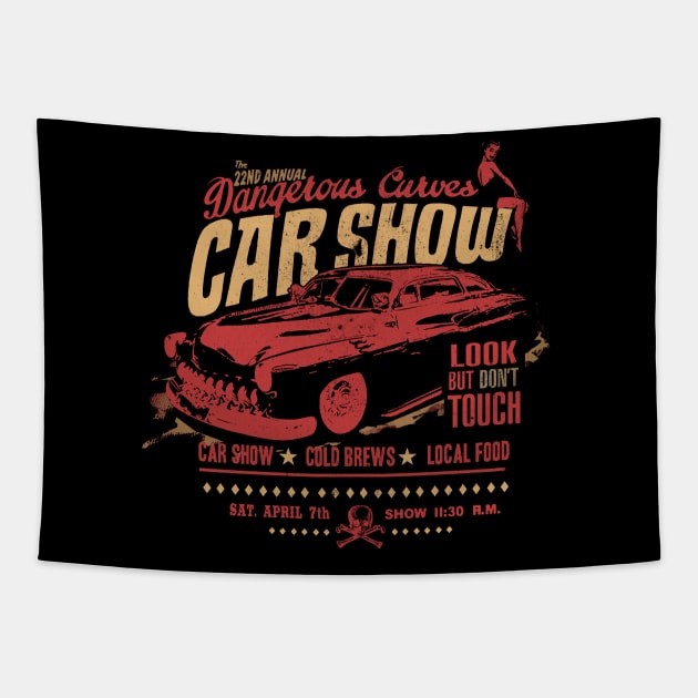 COOL CAR SHOW Tapestry by teepublickalt69